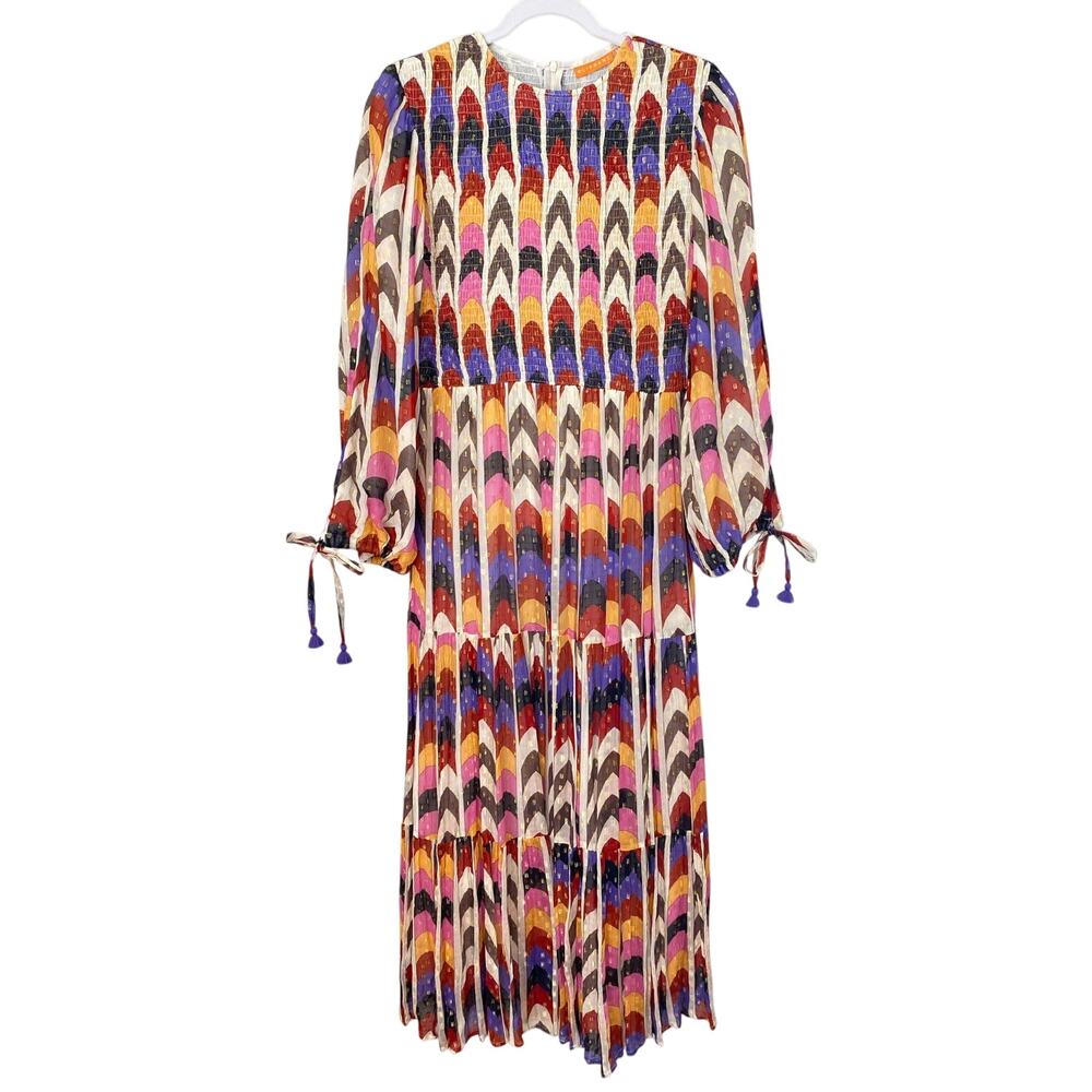 Oliphant Milano Smocked Long Sleeve Blouson Fall Maxi Midi Dress Tuckernuck - Picture 4 of 10